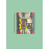 Art Deco ontmoet midden eeuw modern Notitieboek