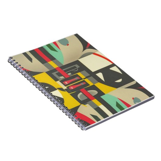 Art Deco ontmoet midden eeuw modern Notitieboek (Rechterzijde)