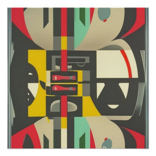 Art Deco ontmoet midden eeuw modern Perfect Poster (Voorkant)