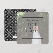 Art Deco | Op maat gemaakte bedankkaart met foto