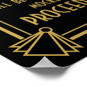 ART Deco Open bar sign for 1920's Gatsby Party Poster (Hoek)