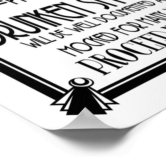 Art Deco Open Bar, wit B/G, kleurwijziging Poster (Hoek)