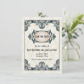 Art Deco Opslaan Datum Save The Date (Staand voorkant)