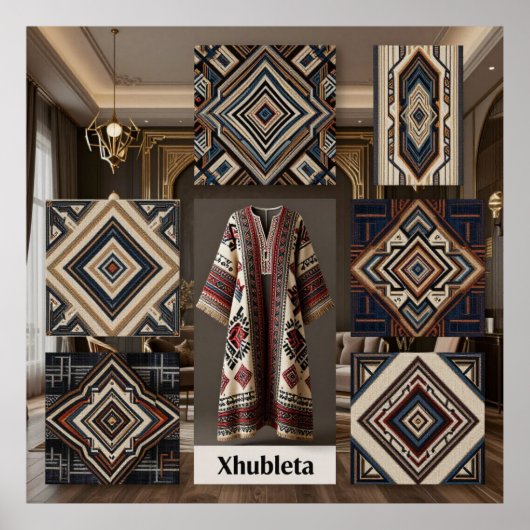 Art Deco Opulence Geometric Patterns I HER_XHU_001 Poster (Voorkant)