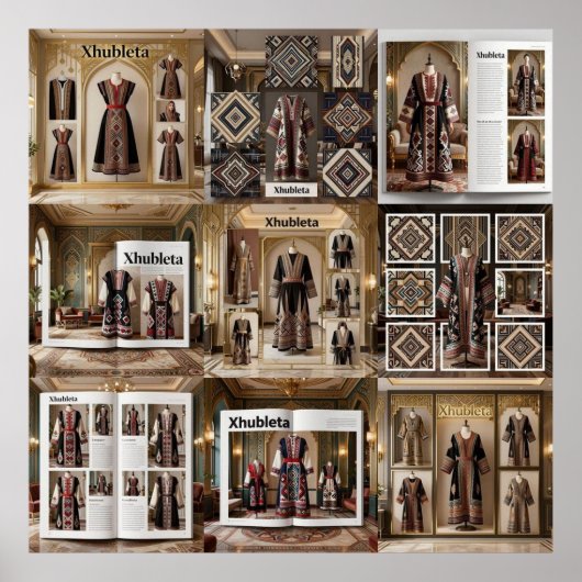 Art Deco Opulence GeometricPatterns IX HER_XHU_001 Poster (Voorkant)