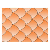 Art Déco Orange Scales Design Nappe (Devant (Horizontal))