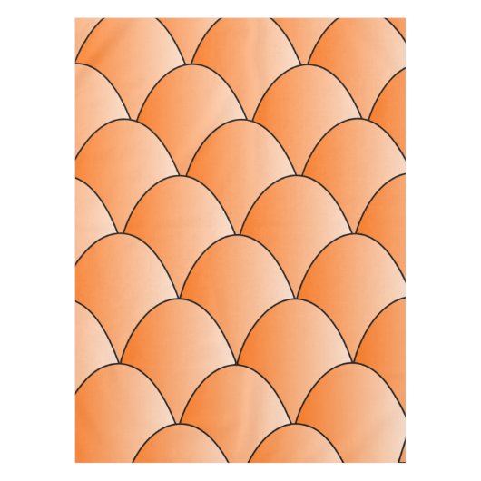 Art Déco Orange Scales Design Nappe (Devant)