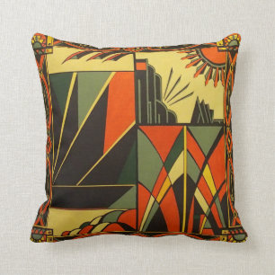 Art Deco Oranje kussen