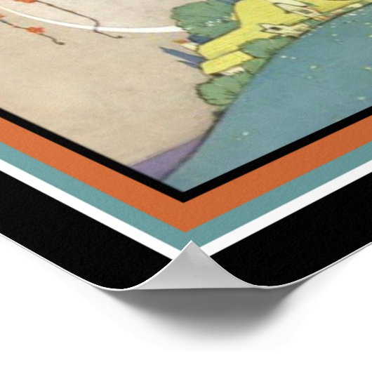 Art déco oriental Imprimer 12 x 16 (Coin)