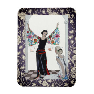 Art Deco Paars geaccentueerd Magneet