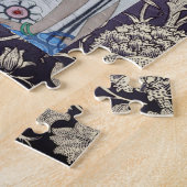 Art Deco Paars geaccentueerde puzzel (Zijkant)