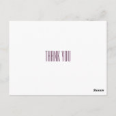 Art Deco paarse en taupe Dank u kaart (Achterkant)