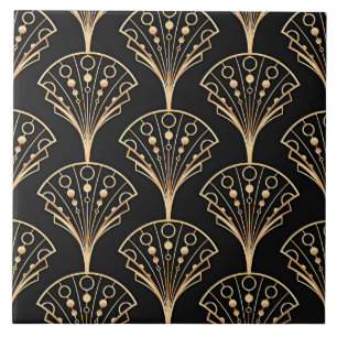 Art Deco Palmetpatroon, Tegeltje
