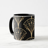 Art Deco Palmette Patroon Mok (Voorkant links)