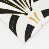  Art Deco Palmetto Fans uit 1920 Fleece Deken (Hoek)