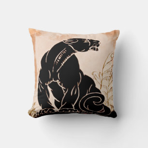 Art Deco Panther Decor Pillow Kussen