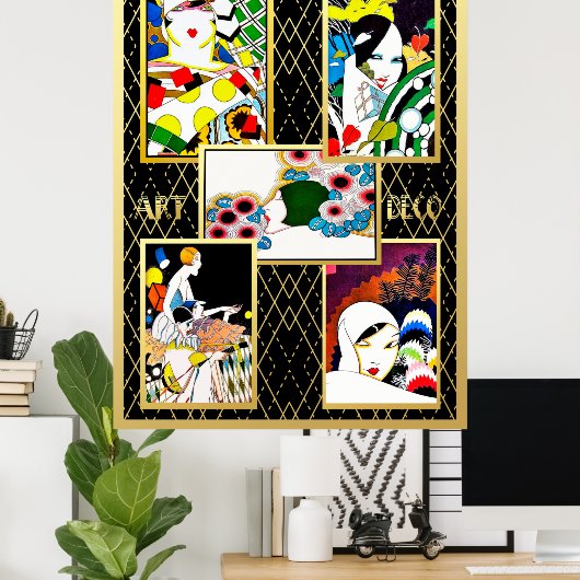 Art Deco Para Todos Dames. Poster (Thuiskantoor)