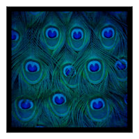 Art Deco Parijse Blauwgroen Groene Pauw Veer