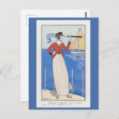 Art Deco Parijse Jurk Briefkaart (Voorkant / Achterkant)