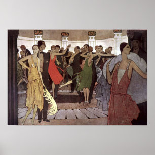 Art Deco Paris Night Dance Hall van Orazi Poster
