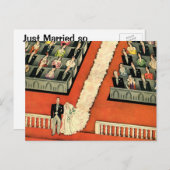  Art Deco-Passen getrouwd, adreswijziging Aankondigingskaart (Voorkant / Achterkant)