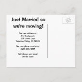  Art Deco-Passen getrouwd, adreswijziging Aankondigingskaart (Achterkant)