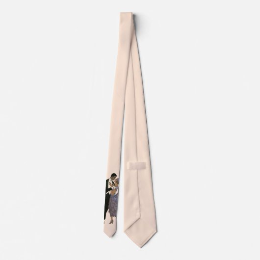 Art Deco-Passen getrouwd, Bride en Groom Dance Stropdas (Achterkant)