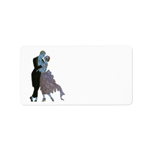 Art Deco-Passen getrouwd, Love Wedding Dance Etiket (Voorkant)