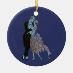 Art Deco-Passen getrouwd, Love Wedding Dance Keramisch Ornament