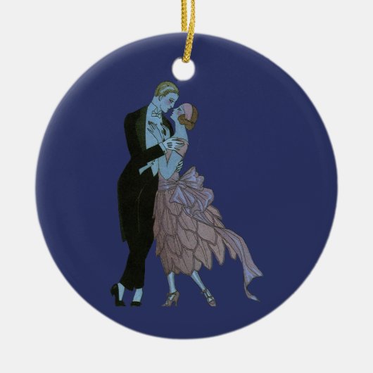 Art Deco-Passen getrouwd, Love Wedding Dance Keramisch Ornament (Voorkant)