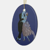 Art Deco-Passen getrouwd, Love Wedding Dance Keramisch Ornament (Links)