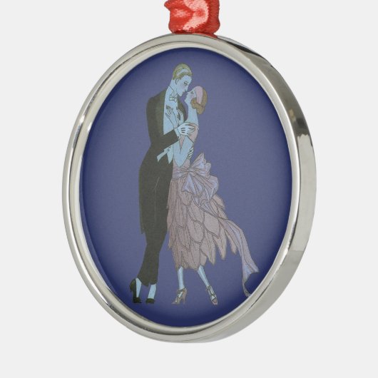 Art Deco-Passen getrouwd, Love Wedding Dance Metalen Ornament (Links)