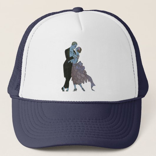 Art Deco-Passen getrouwd, Love Wedding Dance Trucker Pet (Voorkant)