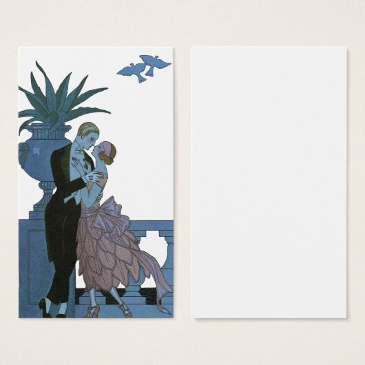  Art Deco-Passen getrouwd, Love Wedding Dance Visitekaartjes (Voorkant /achterkant)