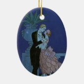 Art Deco Passen getrouwd, Oui van George Barbier Keramisch Ornament (Achterkant)