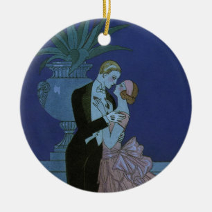 Art Deco Passen getrouwd, Oui van George Barbier Keramisch Ornament