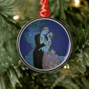 Art Deco Passen getrouwd, Oui van George Barbier Metalen Ornament