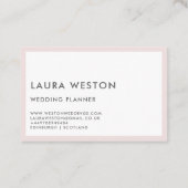 Art Deco Pastel Pink Modern Elegant Visitekaartje (Achterkant)