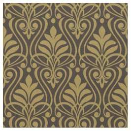 Art Deco Patroon 01 - Deco Gold op Deco Zwart Stof