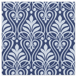 Art Deco Patroon 01 - Lavendel Blauw op Donkerblau Stof