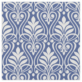 Art Deco Patroon 01 - Lichtroze op Pruisisch Blauw Stof