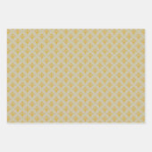 Art Deco patroon 02 - Deco goud op gebroken wit Inpakpapier Vel (Voorkant 3)