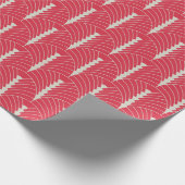 Art Deco Patroon 03 - Gebroken wit op Paradise Pin Cadeaupapier (Hoek)