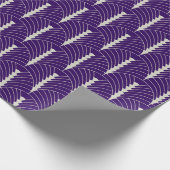 Art Deco Patroon 03 - Gebroken wit op Pruisisch Bl Cadeaupapier (Hoek)