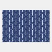 Art Deco Patroon 03 - Lavendel Blauw op Donkerblau Inpakpapier Vel (Voorkant 2)