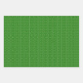 Art Deco Patroon 10 - Gebroken wit op Forest Green Inpakpapier Vel (Voorkant 3)