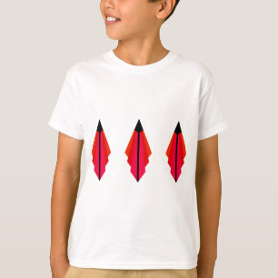 Art Deco Patroon 3 in rood T-shirt