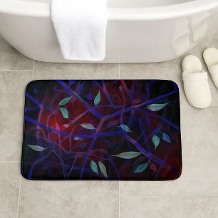 Art Deco-patroon - abstracte woeste bladeren Badmat