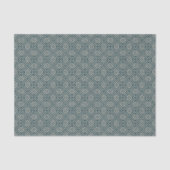 Art Deco-patroon | Blauwgroen Tan Tissuepapier (Voorkant)