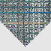 Art Deco-patroon | Blauwgroen Tan Tissuepapier (Detail)